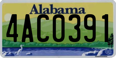 AL license plate 4AC0391