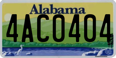 AL license plate 4AC0404