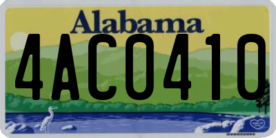 AL license plate 4AC0410