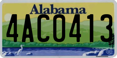 AL license plate 4AC0413