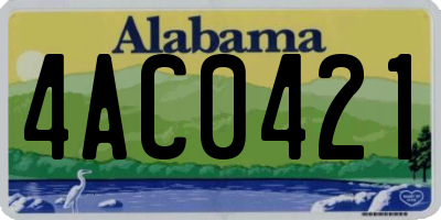 AL license plate 4AC0421