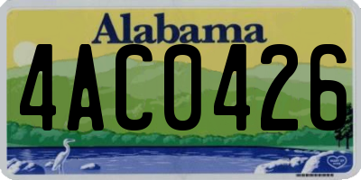 AL license plate 4AC0426