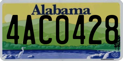 AL license plate 4AC0428