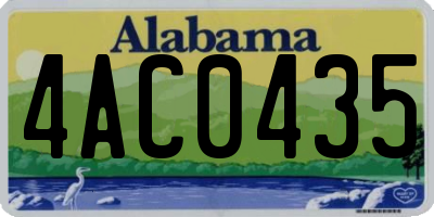 AL license plate 4AC0435