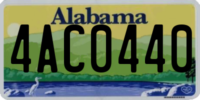 AL license plate 4AC0440