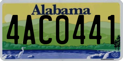 AL license plate 4AC0441