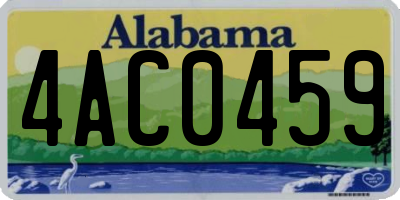 AL license plate 4AC0459