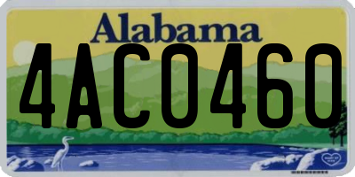 AL license plate 4AC0460