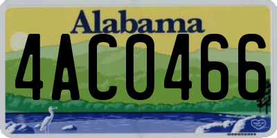 AL license plate 4AC0466