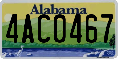 AL license plate 4AC0467
