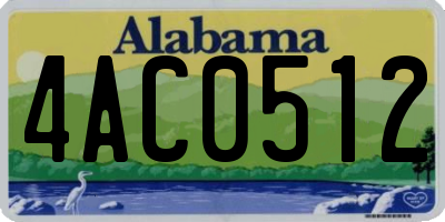 AL license plate 4AC0512