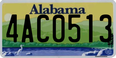 AL license plate 4AC0513