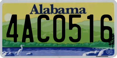 AL license plate 4AC0516