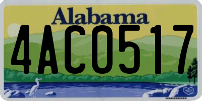 AL license plate 4AC0517