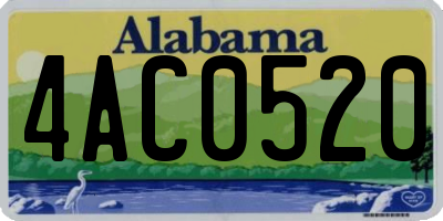 AL license plate 4AC0520