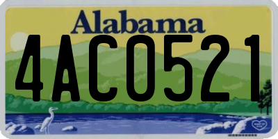 AL license plate 4AC0521
