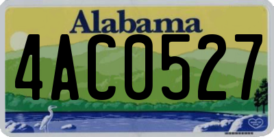 AL license plate 4AC0527