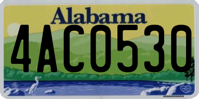 AL license plate 4AC0530