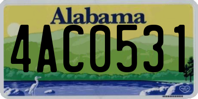 AL license plate 4AC0531