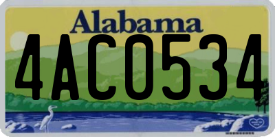 AL license plate 4AC0534