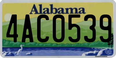AL license plate 4AC0539