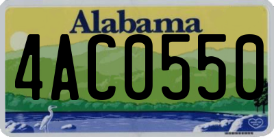 AL license plate 4AC0550