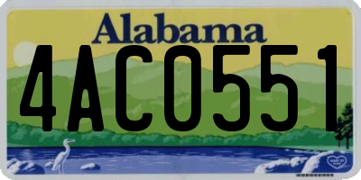 AL license plate 4AC0551
