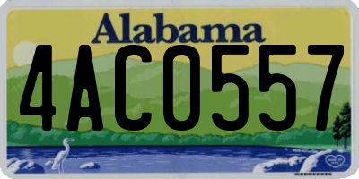 AL license plate 4AC0557