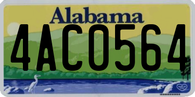 AL license plate 4AC0564