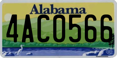 AL license plate 4AC0566