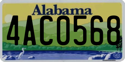AL license plate 4AC0568
