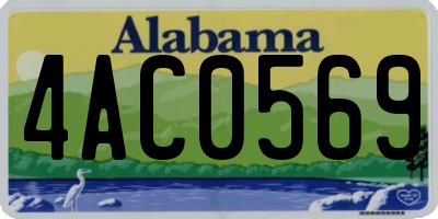 AL license plate 4AC0569