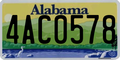 AL license plate 4AC0578