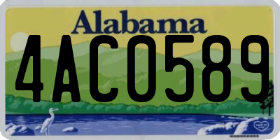 AL license plate 4AC0589