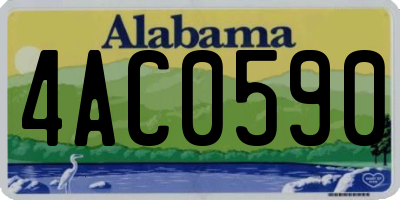 AL license plate 4AC0590