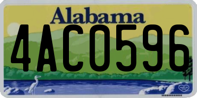 AL license plate 4AC0596