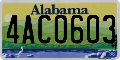 AL license plate 4AC0603