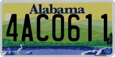 AL license plate 4AC0611