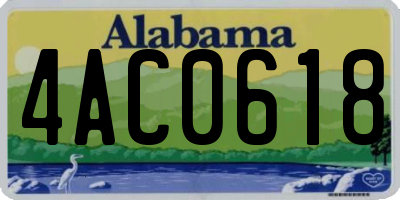 AL license plate 4AC0618