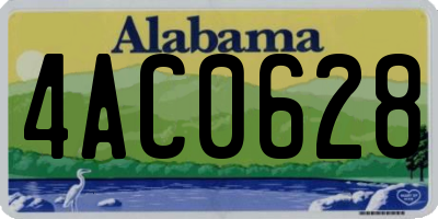 AL license plate 4AC0628