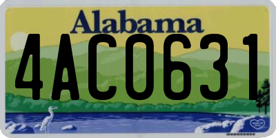 AL license plate 4AC0631