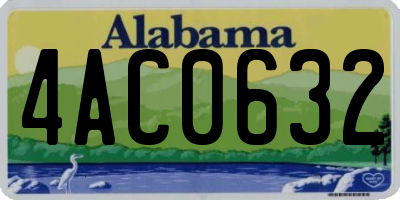 AL license plate 4AC0632