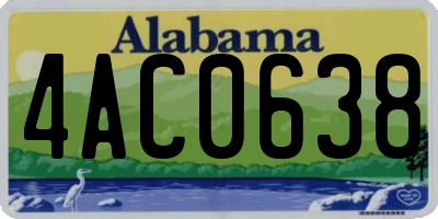 AL license plate 4AC0638