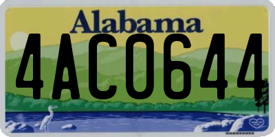 AL license plate 4AC0644