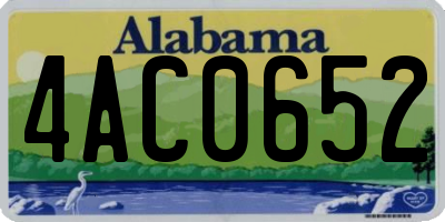 AL license plate 4AC0652