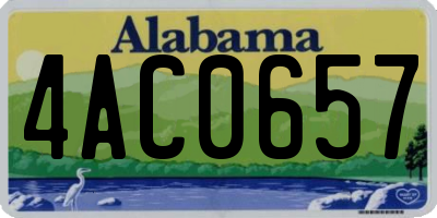 AL license plate 4AC0657