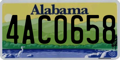AL license plate 4AC0658
