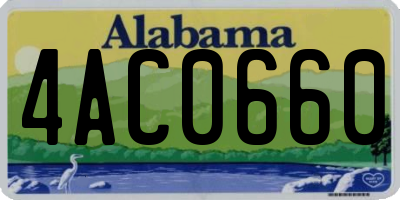 AL license plate 4AC0660