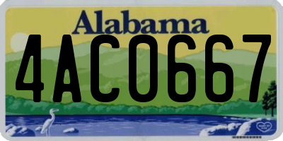 AL license plate 4AC0667