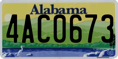 AL license plate 4AC0673
